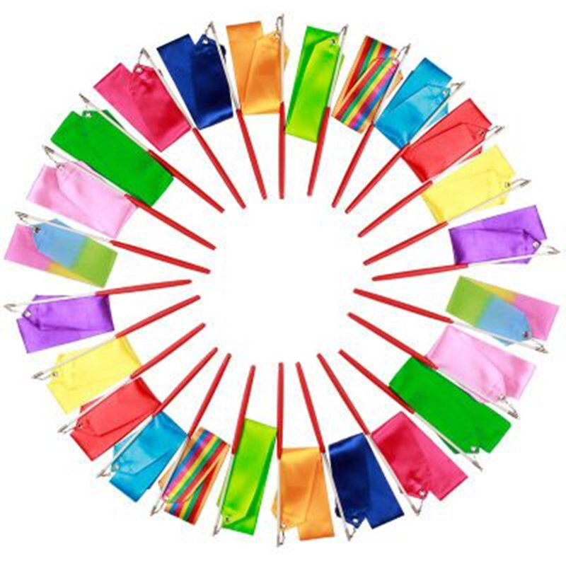 2 m/4 m/6 m colorido ginásio fitas dança fita rítmica arte ginástica ballet streamer giratório vara para ginásio formação