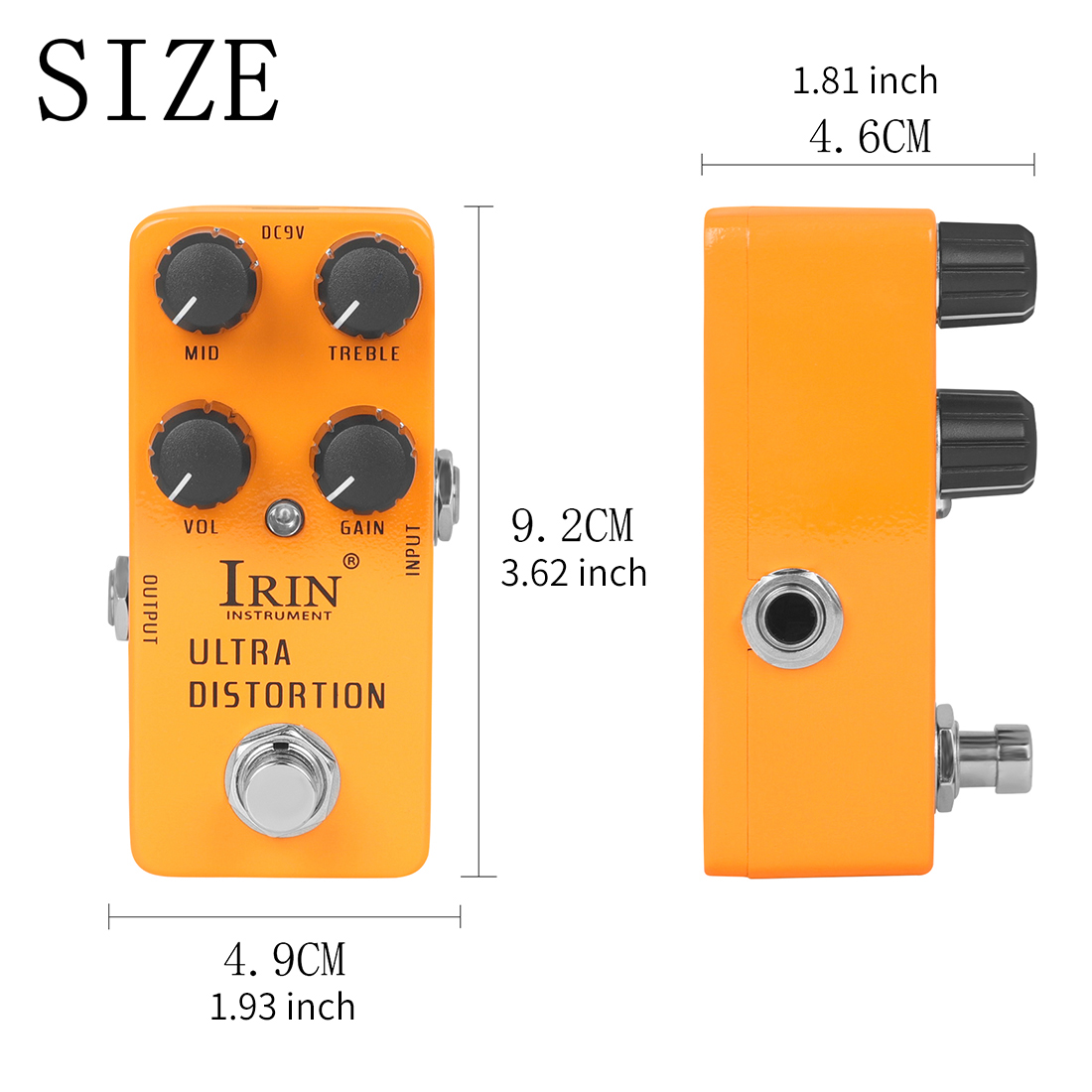 Pedales de efectos de guitarra serie IRIN RS, Pedal de efectos de guitarra eléctrica de aleación de aluminio, accesorios de guitarra para instrumentos de cuerda: Castaño