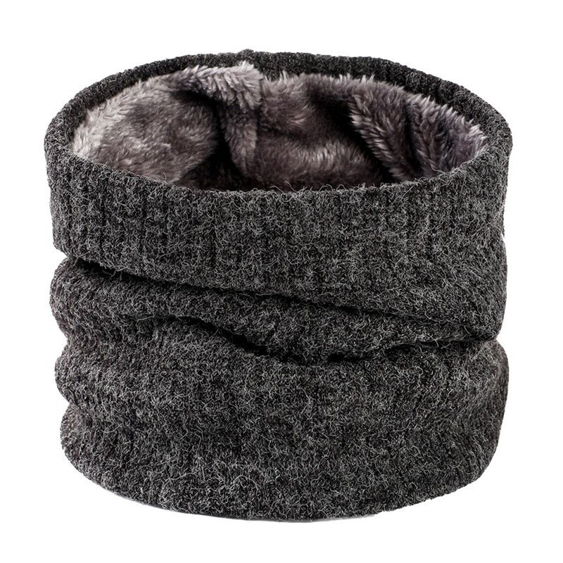 Bandana Winter Sjaal Voor Vrouwen Mannen Kids Unisex Dikke Wol Hals Sjaals Gebreide Ring Sjaal Voor Man En vrouw: dark gray
