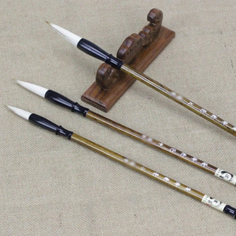 1PC Traditional Chinese Calligraphy Writing Brushes Pen Bamboo Writing Watercolor for Practice Chinese Painting Supplies