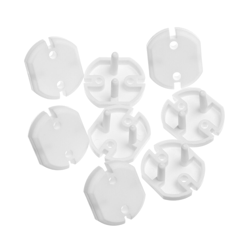 10pcs presa di corrente spina protettore coperchio 2 fori tondo Standard europeo protezione elettrica presa per bambini blocco di sicurezza in plastica