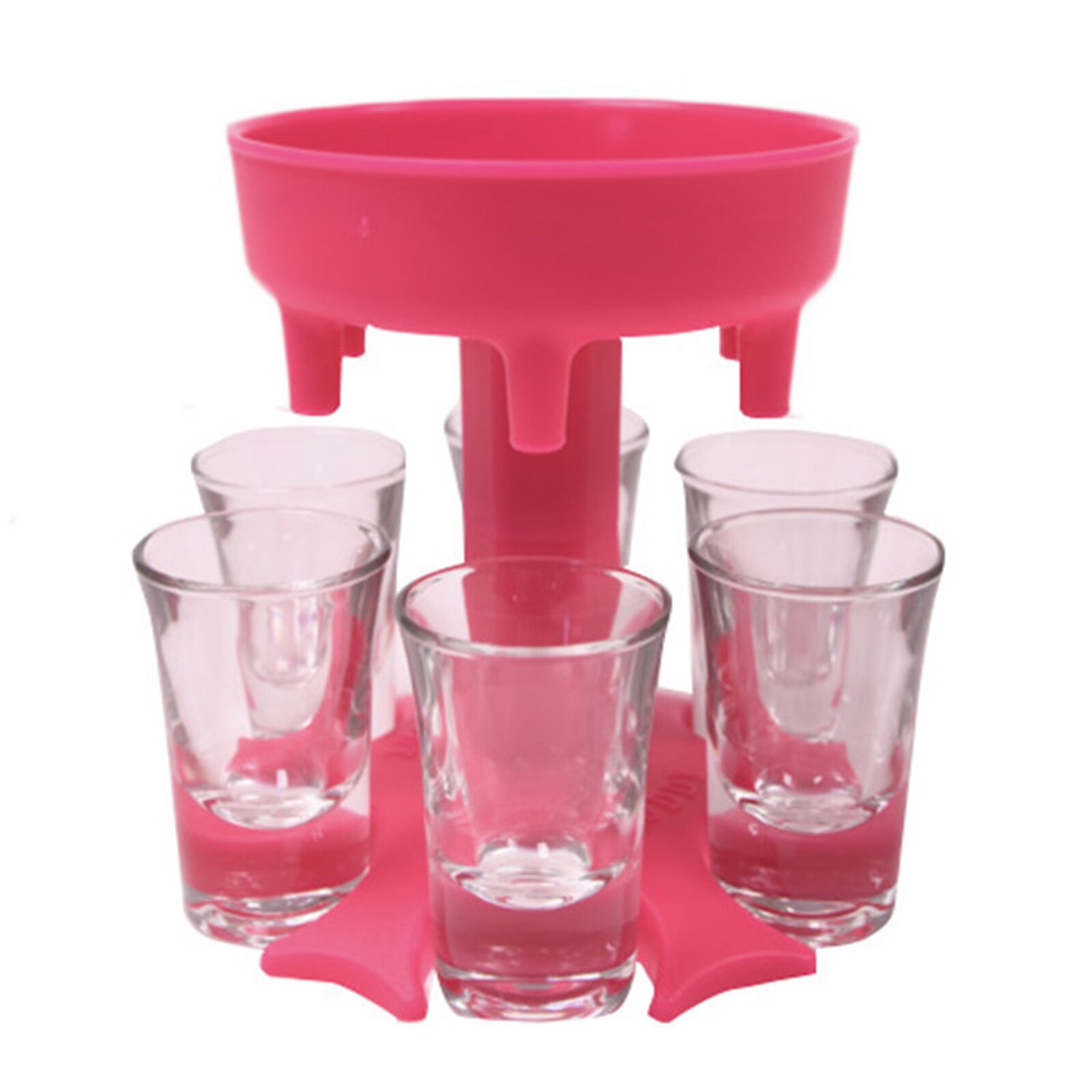 6 Shot Dispenser Met 6 Stuks Cup Party Bier Wijn Flessen Dispenser Schenker Drinken Games Zes Manieren Party Bar dispenser: A5