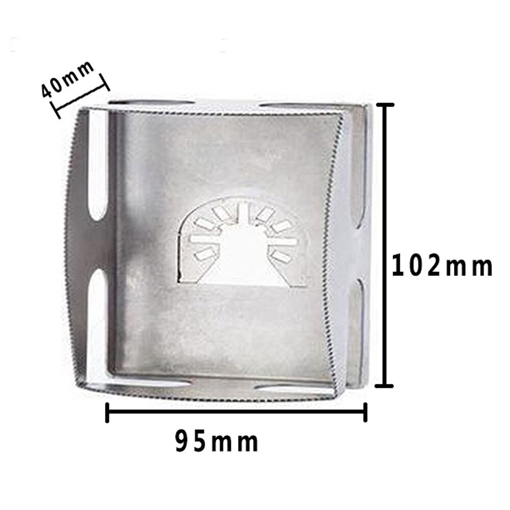 Square Slot Cutter Woodworking Square Hole Cutter Saw Tool Gypsum Board Slotter Drill Bit Hole Puncher Woodworking Tools: 92x102mm silver 1