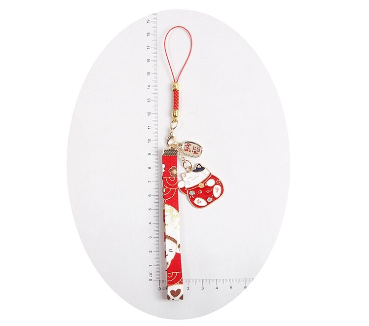 Japanese Smart phone Strap Lanyards for iPhone Samsung Keys Decoration Lucky Cat Mobile Phone Strap Rope Phone Charm