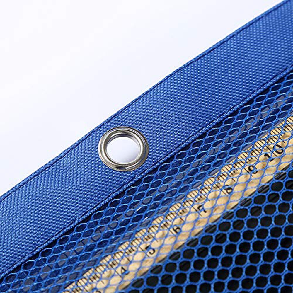 Bolsa de lápices con cremallera de doble bolsillo, Color aleatorio, con ojal, 2 compartimentos, orificios surtidos y bolsillo de malla de visión rápida para la escuela, 1 ud.