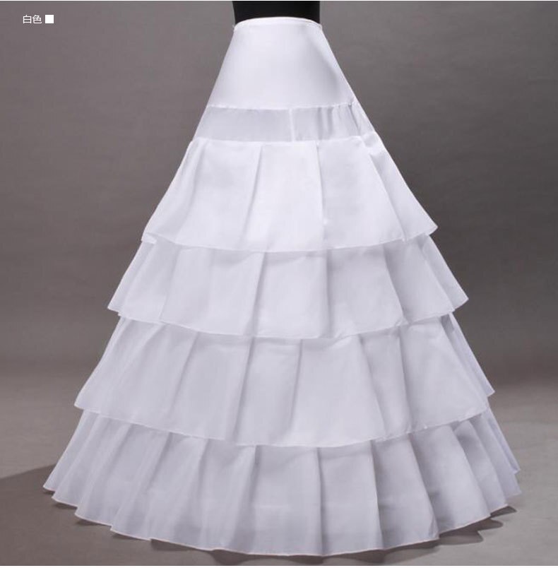 Jupon Maxi long avec 4 volants, 3 cerceaux, ceinture extensible, robe de bal, jupe sous-jupe