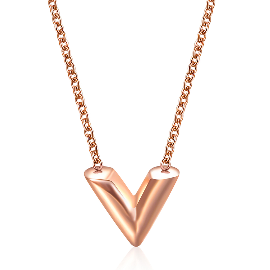 Joyería de , pulseras de acero inoxidable con letra V para mujer, brazalete con inicial ajustable, pulseras de cadena de de boda al por mayor: VERMEIL