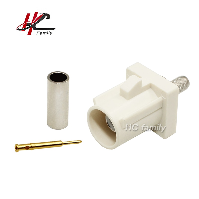 Elecbee FAKRA Aansluiting B Wit - Persconnector Voor RG316 RG174 Kabel