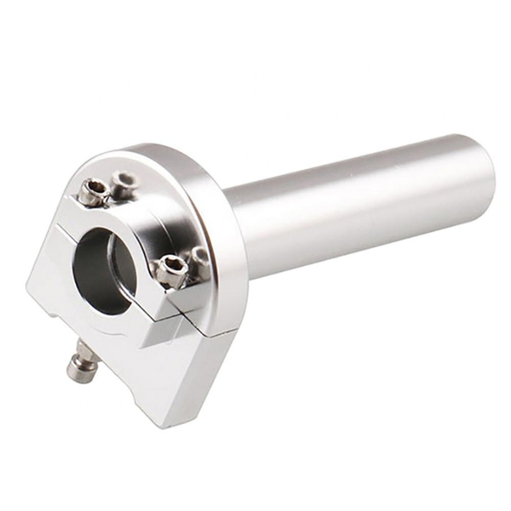 Universal Motorcycle CNC Aluminum Handle Accelerator Throttle Twist Grips Handlebar Big Throttle Grips Modification Parts: Silver