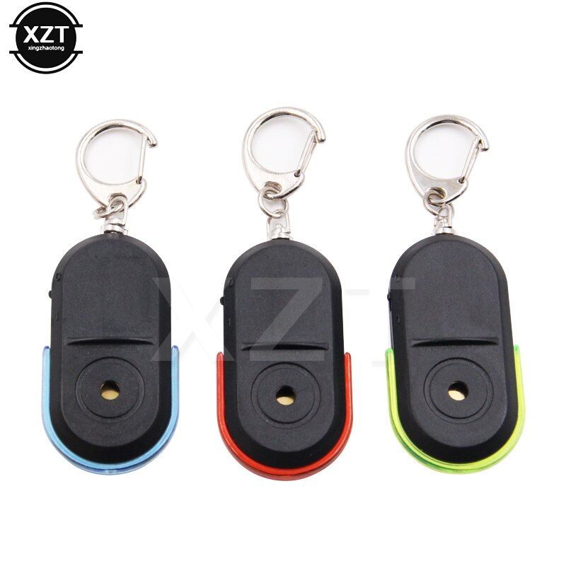 1Pcs Oude Mensen Anti-Verloren Alarm Key Finder Draadloze Locator Sleutelhanger Whistle Sound Led Licht Tracker