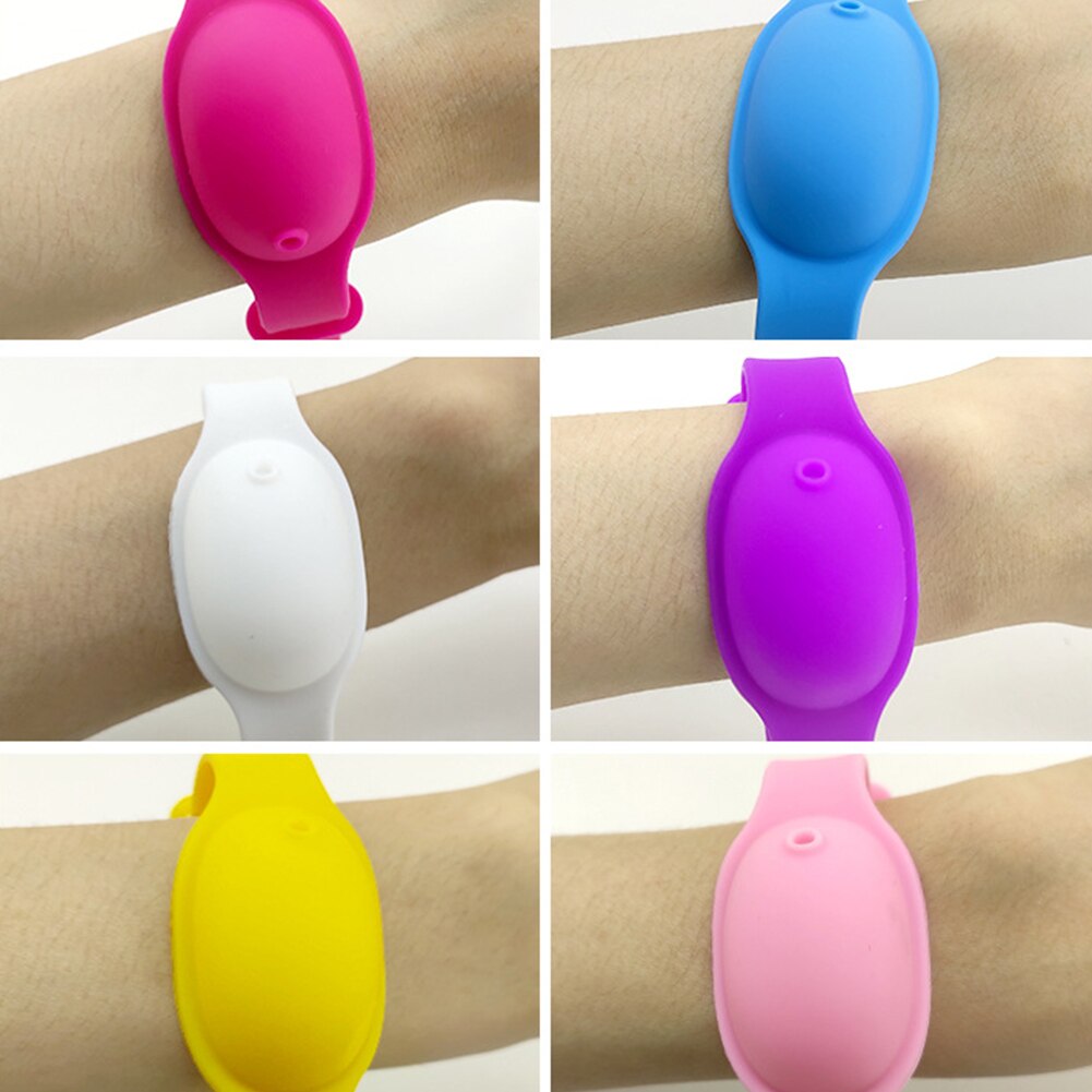 Draagbare siliconen armband alcohol desinfectiespray polsband dispenser handdesinfecterende gel houder horloge armband voor volwassenen/kinderen