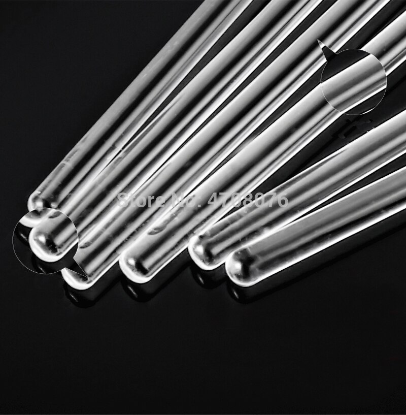 Varilla agitadora de vidrio de borosilicato 7mm 10 unids/lote, dispositivo agitador de vidrio transparente para laboratorio, agitador de vidrio para experimentos científicos