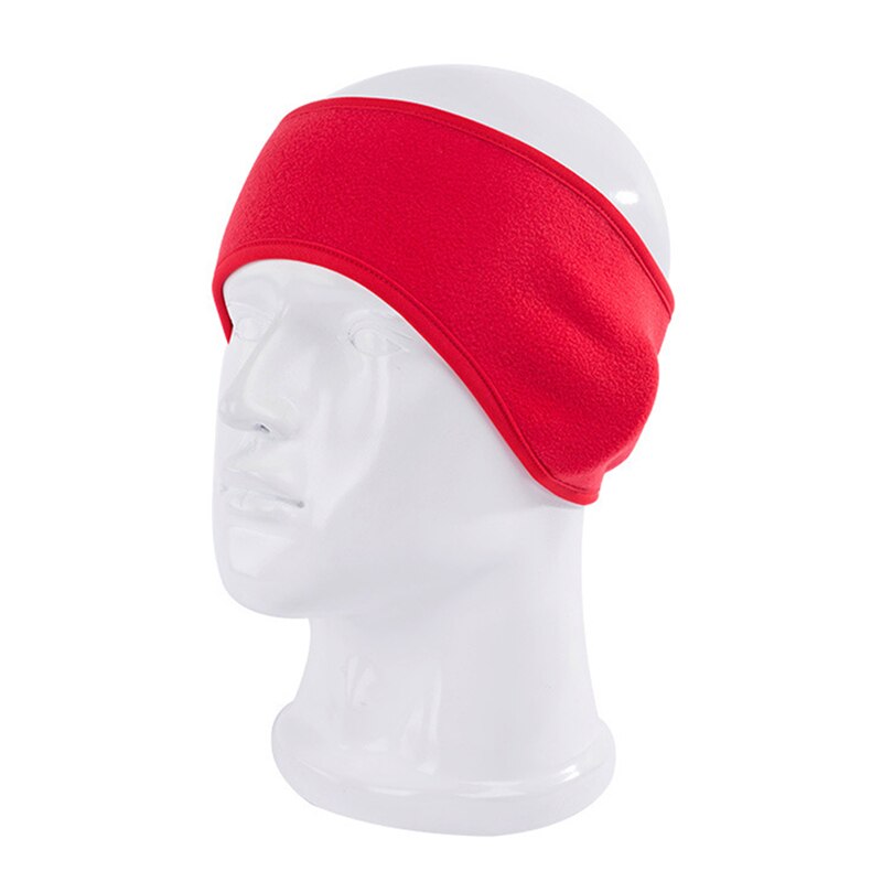 Warm Oorbeschermers Unisex Vrouwen Mannen Fleece Oor Warmer Winter Head Band Ski Oorkap Hoofdband Haarband Oorwarmers: Red
