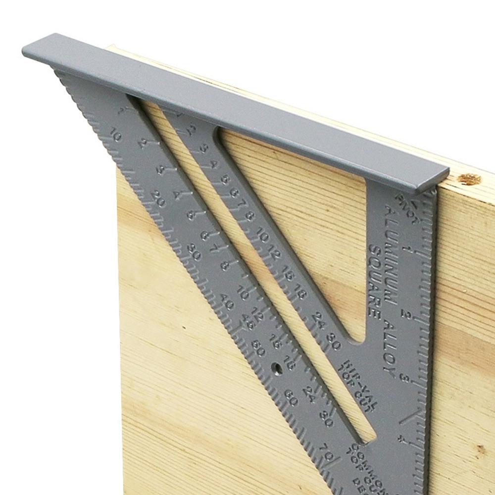 Juego de reglas cuadradas de 300mm (12 "), combinación ajustable para ingenieros, juego de regla de ángulo recto con nivel de espíritu y trazador: Triangle Rule