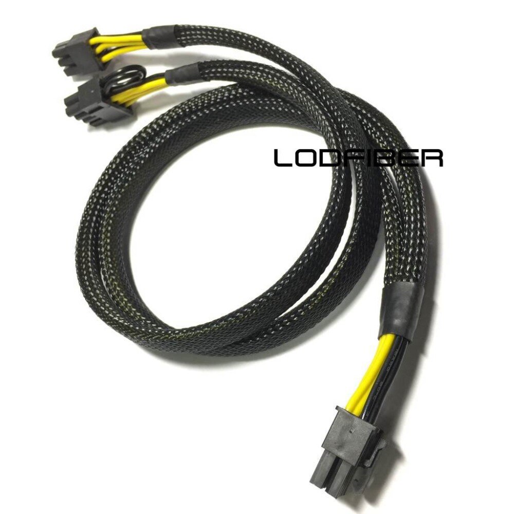 LODFIBER 8pin a 8 + PSU 6pin Cabo de Alimentação para Great Wall e NVI Tesla GPU 50 cm de DIÂMETRO