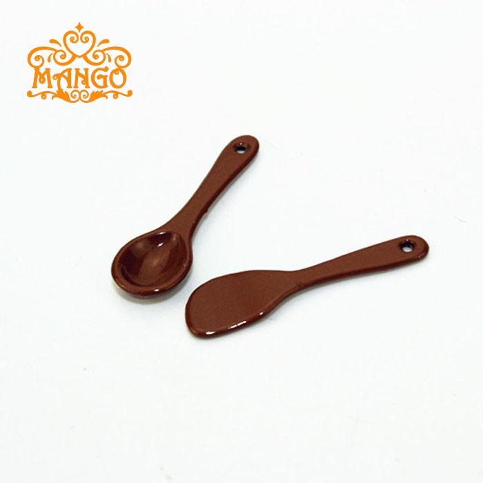 1/12 Dollhouse Miniature Furniture Kitchen accessories Metal spatula rice ladle 2pcs