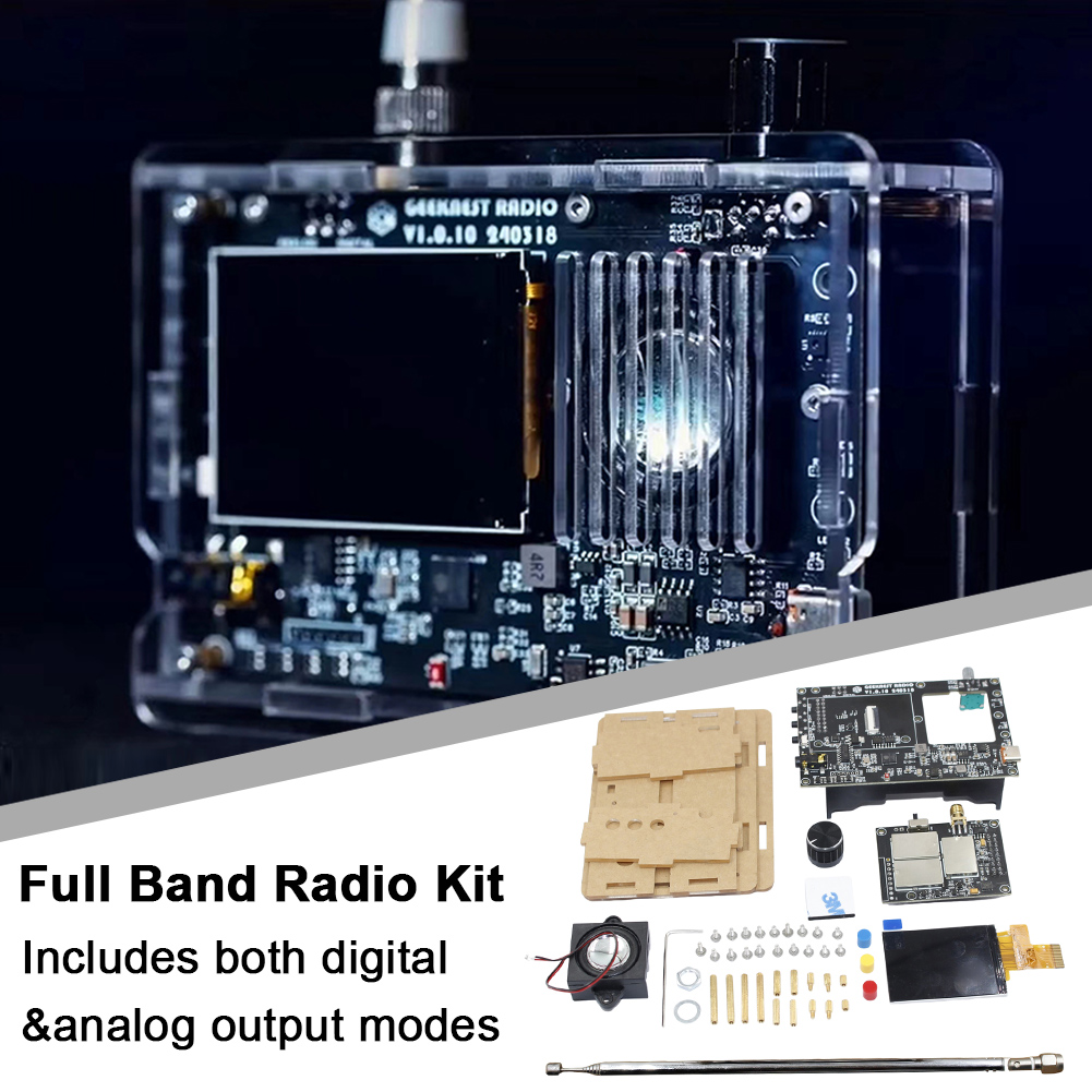 DIY Full Band V5A Mini Radio Kit FM AM MW SW Aviation Frequencies SSB LSB USB All Band Radio Receiver Digital/Analog Output