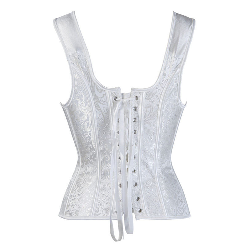 Dame retro steampunk korset vest sexet gotisk overbust korset top stropper snøre lynlås side korsetter og bustiers plus #39 .