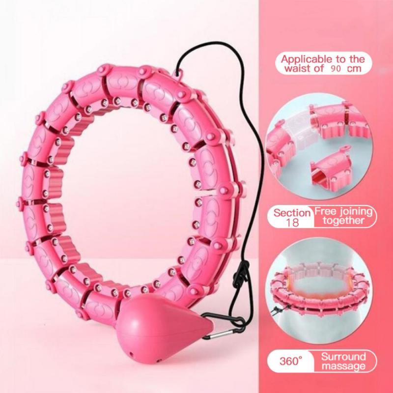 Fitness Smart Sport Hoops Thin Waist Belly Exercise Detachable Massage Hoops Yoga Fitness Equipment Home Training Weight Loss: Gold