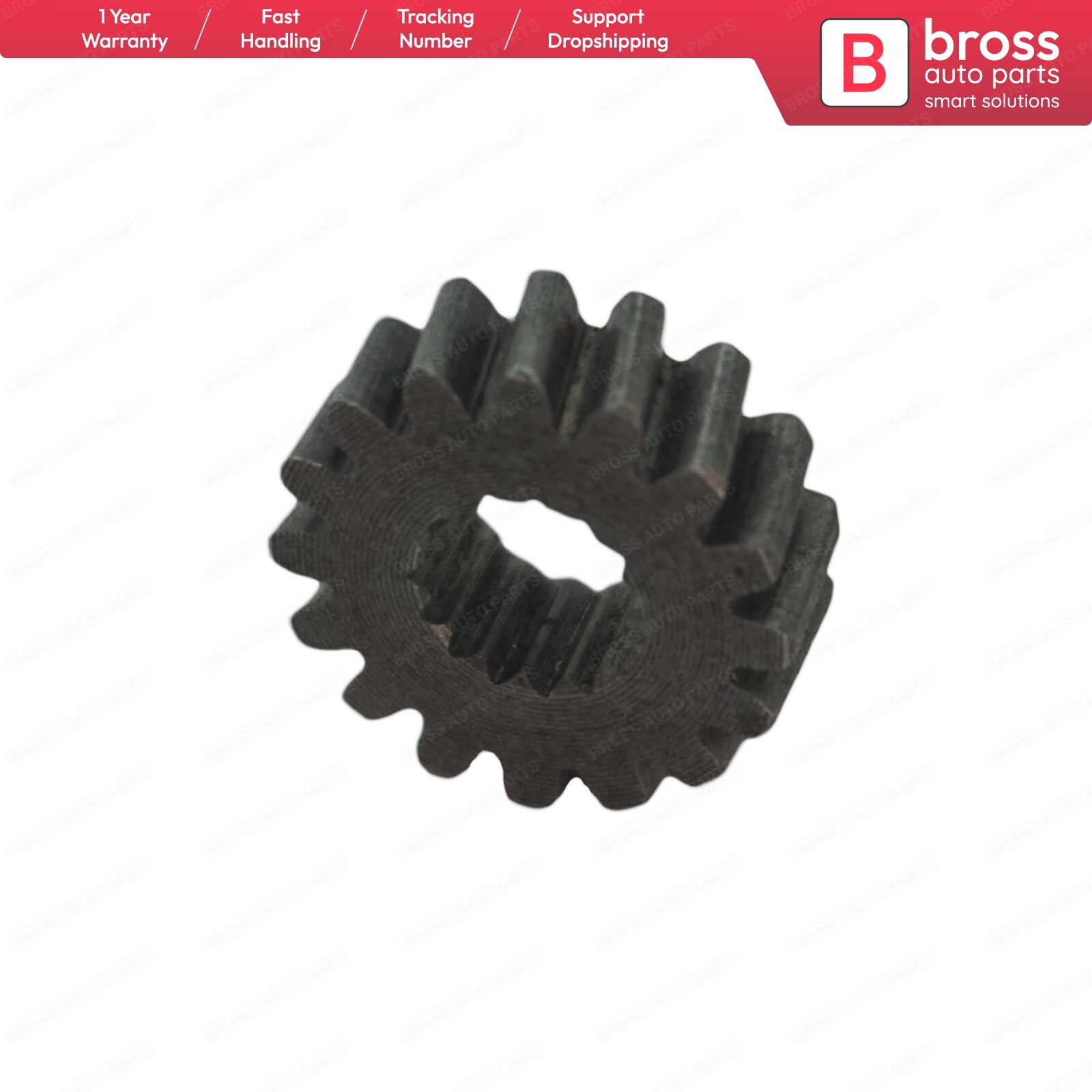 BGE587 Sunroof Motor Repair Hardened Steel Gear for Honda. Teeth Number: 16 Outer Diameter: 13.45mm Hole Diameter: 5.80mm