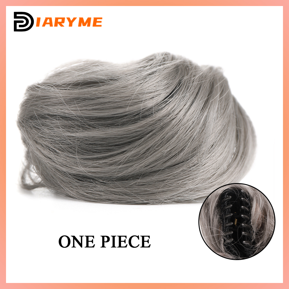 Cosplay Mini Hair Buns Synthetic Chignon Hair Extention Hair Bun Meatball Head Hair Accessories Clip-in Updo Donut Bun heat resi