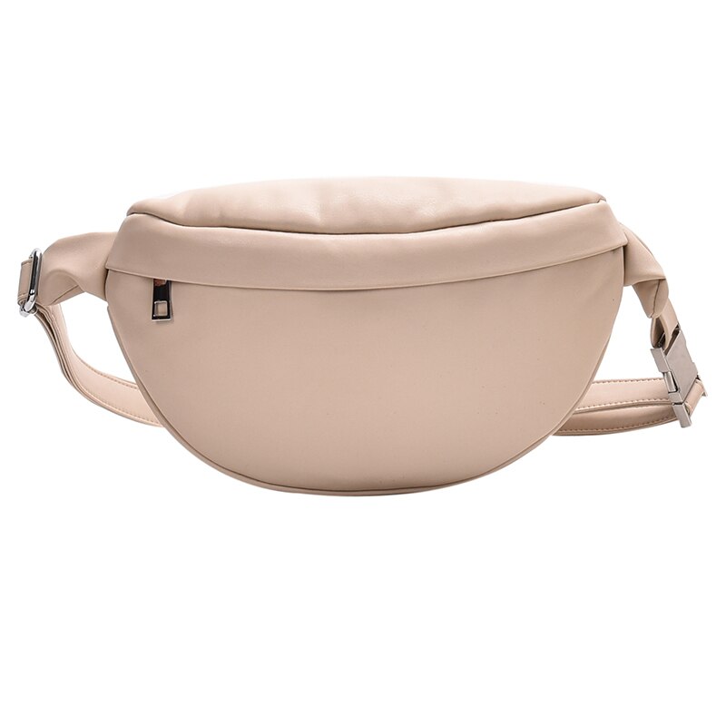 Sac de ceinture en cuir Pu pour femmes, sac de poitrine décontracté, sacs à bandoulière à la , sacs banane: White waist bag