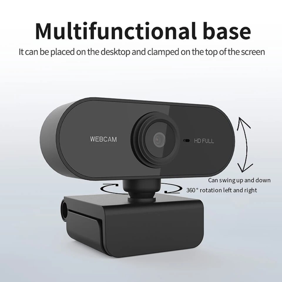 2021 nuova webcam Full HD 1080 px originale, fotocamera integrata con presa USB rotante, per computer, Mac, desktop