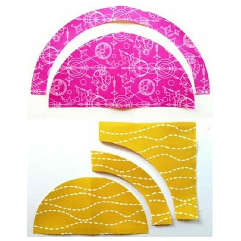 Bögen &amp; Fans Quilt Kreis Cutter Lineal, Multifunktionale Arc Schneiden Patchwork Lineal DIY Werkzeuge mit Doppel Farbige Linien fo