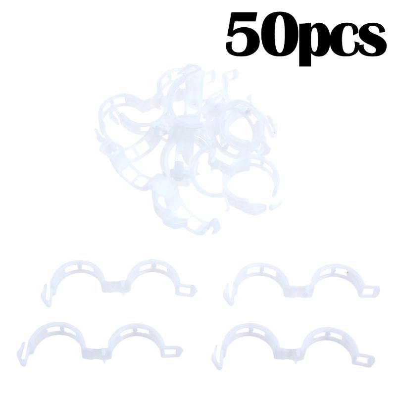 100pc plastik espalier tomat clips støtter forbinder planter vinstokke espalier espalier bure drivhus veggie have plante klip: 50 stk
