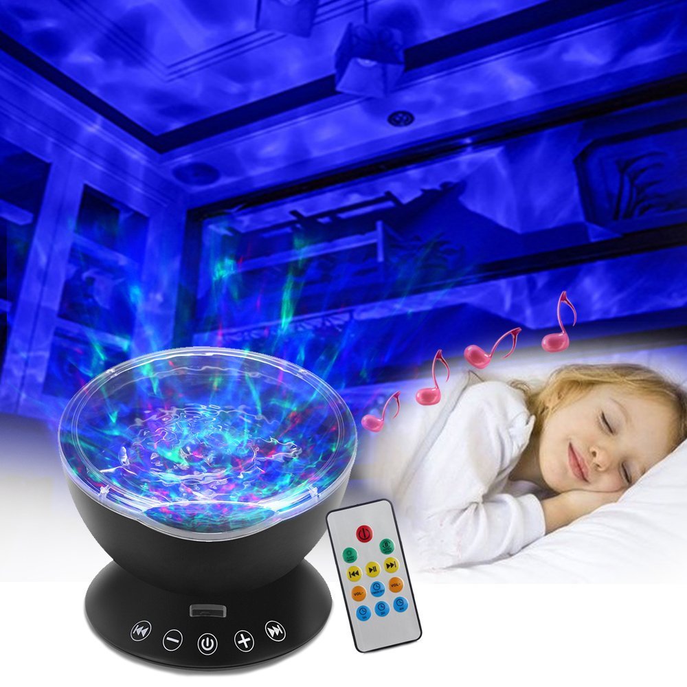 Baby Leucht Spielzeug Nacht Schlaf Licht Stern Himmel Ozean Welle Musik Spieler Projektor Lampe Art freundlicher LED Schlaf Beschwichtigen Lichter