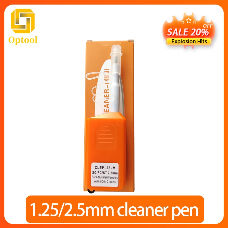 Fiber Optic Cleaner Pen 2 Stks/partij Model Mini Een-Klik Voor 2.5Mm Sc St En Fc Connectoren glasvezel Gereedschap