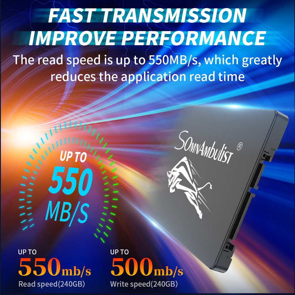 Testa di toro nera in metallo 2TB 960G 480GB 240GB 120GB 60GB SSD disco rigido notebook desktop computer host disco rigido a stato solido SATA3