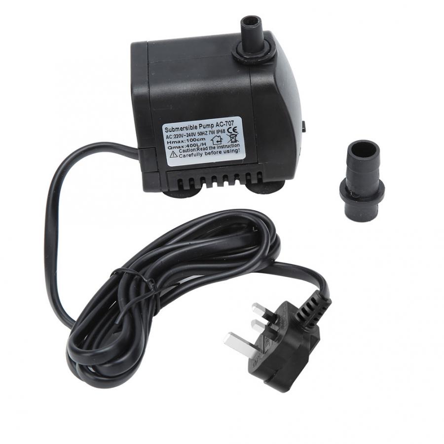 10W Aquarium Submersible Water Pump Fish Fountain Miniascape High Temperature Resistance Micro Mute Rotor Water Pumps: UK Plug