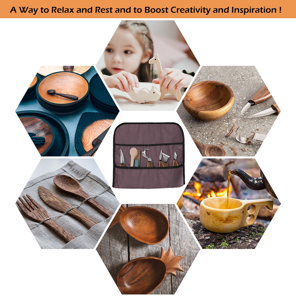 5/10/12pcs Wood Woodworking Cutter Hand Tool Set Wood Carving Set DIY Peeling Sculptural Carving Cutter