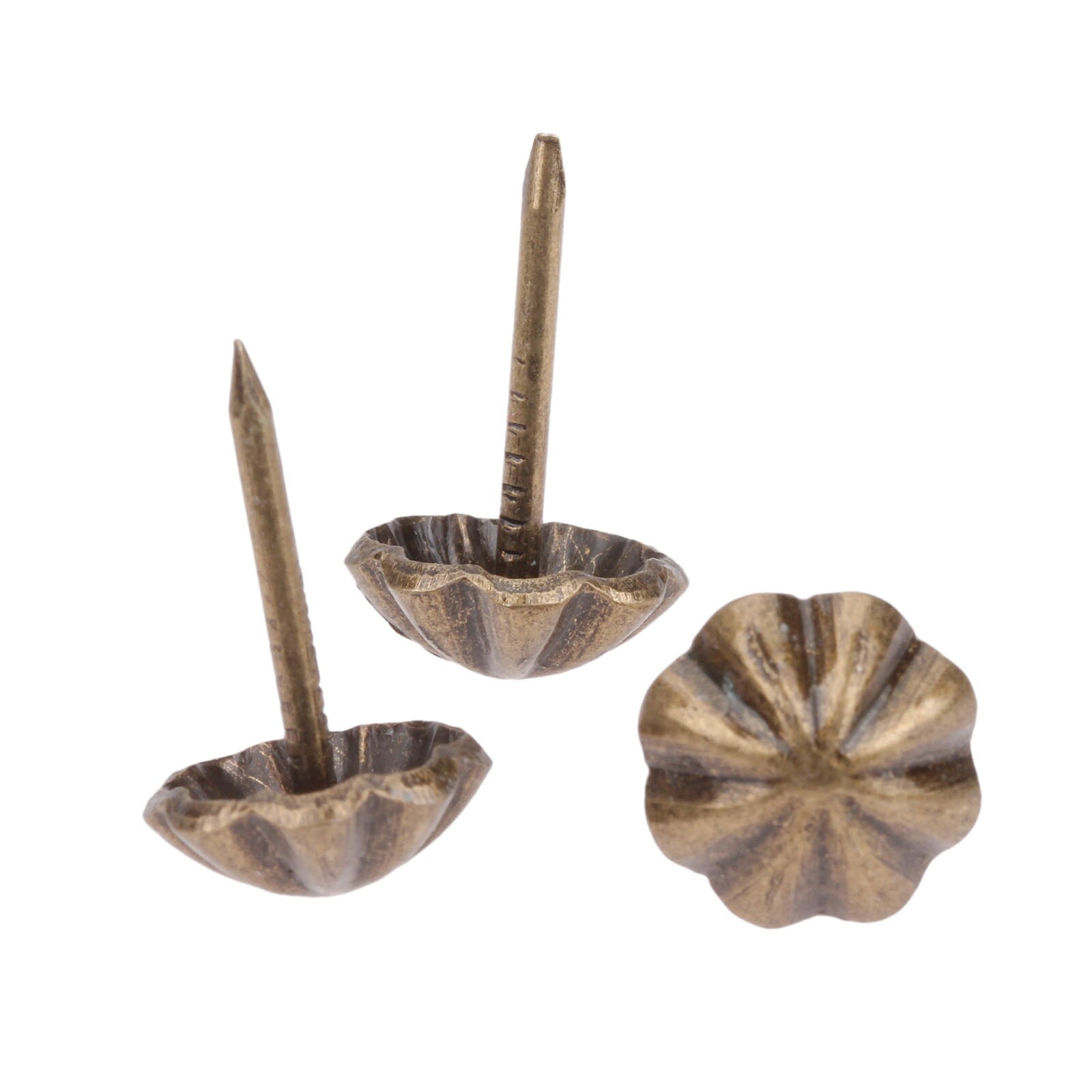Clavos de tapicería de Bronce Antiguo, caja de de joyería de hierro, tachuelas de tapicería decorativa, Perno para muebles, 11*17mm, 100 Uds.