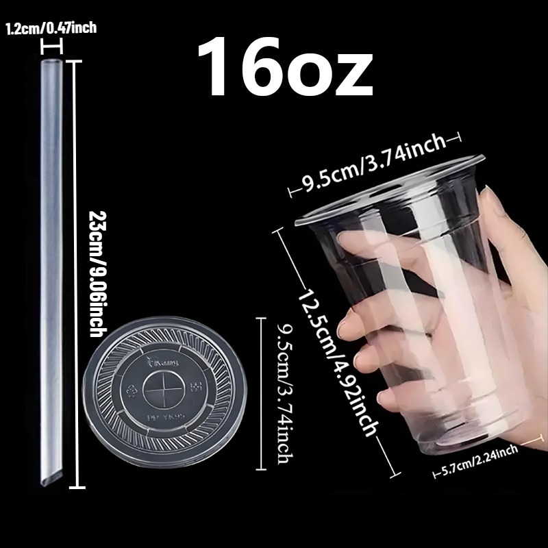 50 st engångsmuggar i plast med lock, sugrör, mjölktekoppar, sammankomst, fest, resor, dricka smoothie, kaffe, daglig dryckesset: Grå