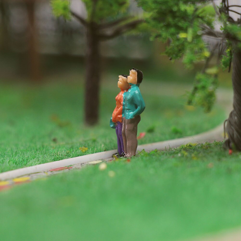 100 stk ho skala malte figurer mennesker modell skala 1:87 modell togpassasjerer assortert positur
