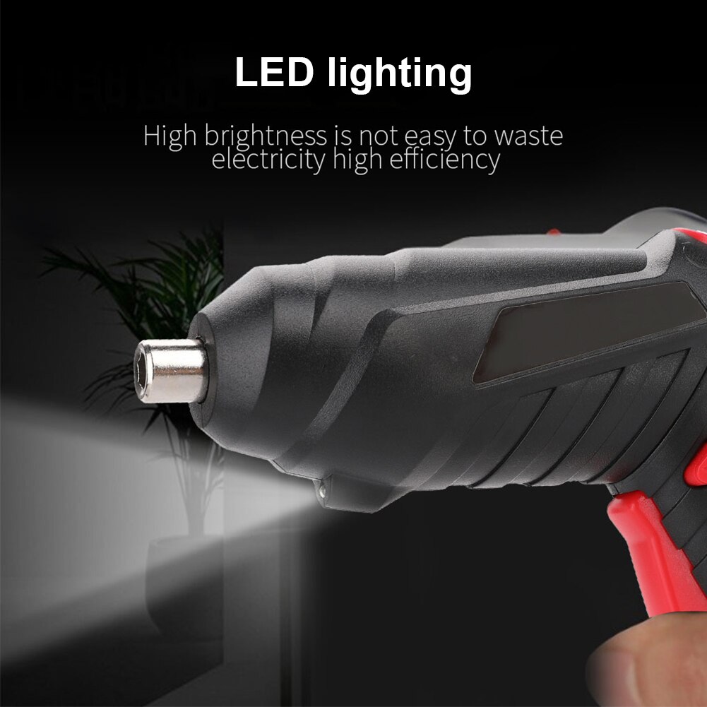 Electric Screwdriver with Light 3.6V Portable Cordless Screwdriver Rechargeable Power Tools with Bits Home Tool Accessories