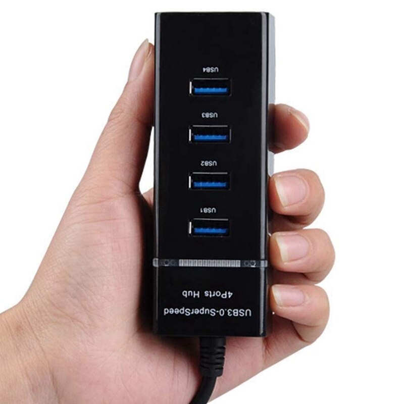 High Speed Usb 3.0 Hub 4 Port Splitter Adapter 5Gbps Draagbare Voor Pc Laptop Ultrabook Notebook Tablet Computer