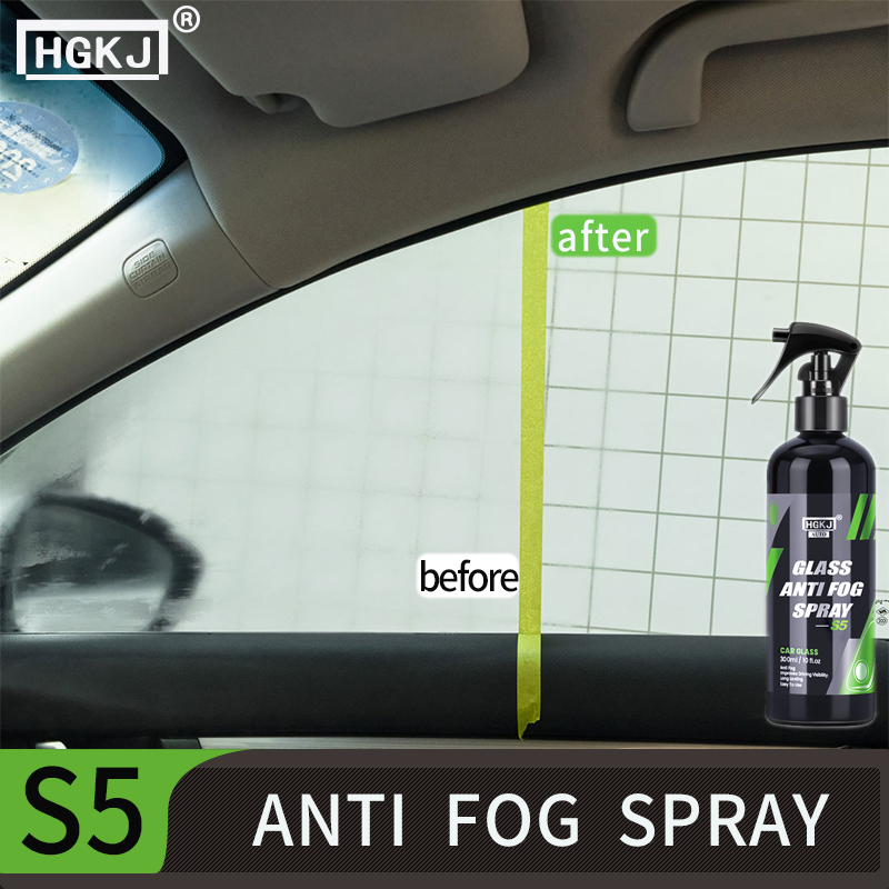 Agente de revestimiento de vidrio antivaho HGKJ S5 para parabrisas interior de automóvil, pulverización antivaho y superficie de espejo a prueba de lluvia