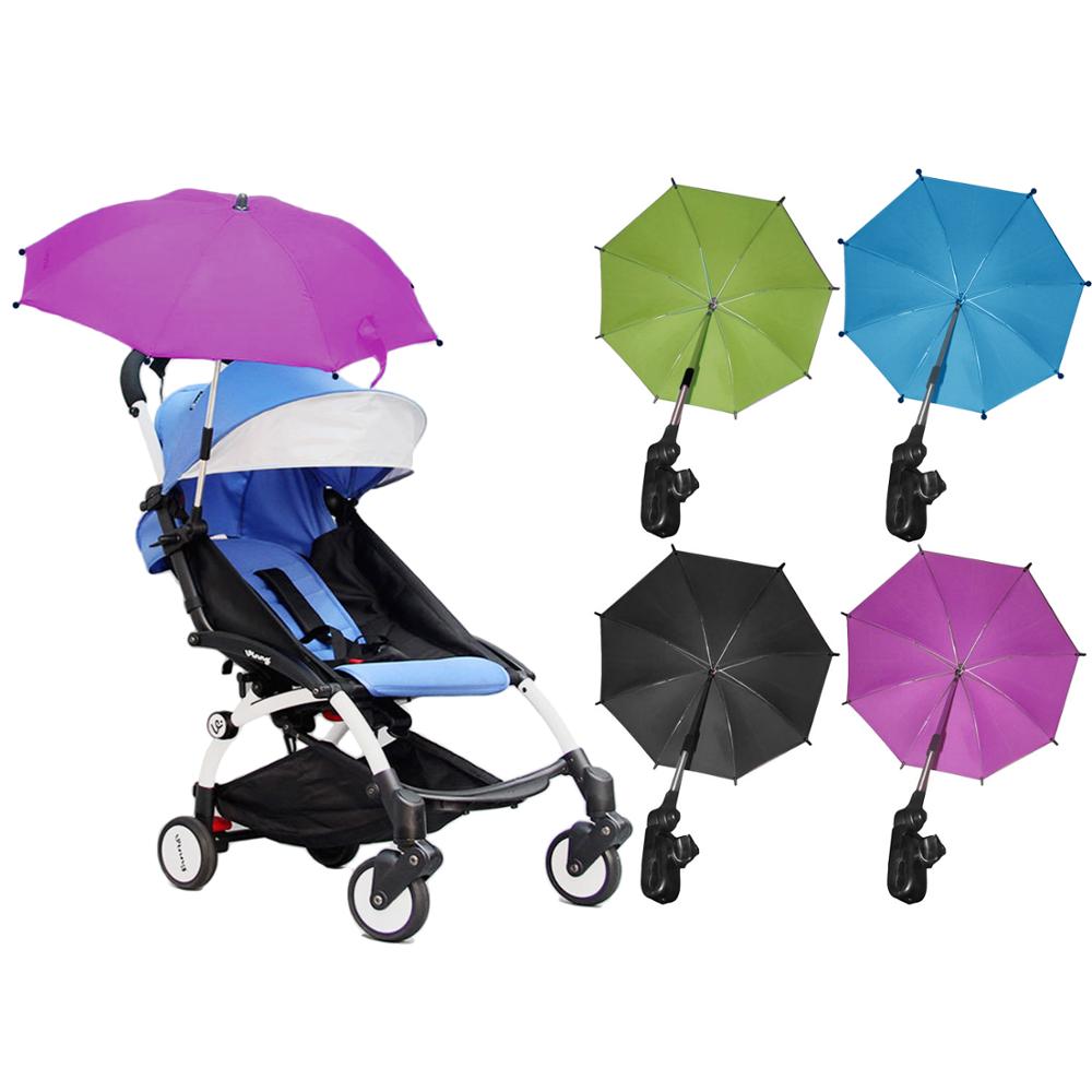 Kinderwagen Paraplu Verstelbare Kinderwagen Zonnescherm UV Regen Bescherming Paraplu Parasol Parasol & Houder Clip Accessoire