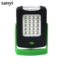 Green Portable Flashlight 2 Modes 20+3 LEDs Lamp With Magnetic Working Stand Folding Hook Light Torch Lanterna Lamp Torch