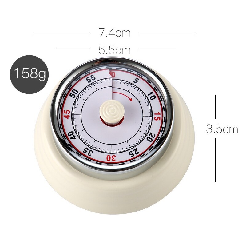 Kitchen Timer Alarm Stainless Steel Kitchen Timer Magnet Clock Round Cooking Count Up Countdown: B