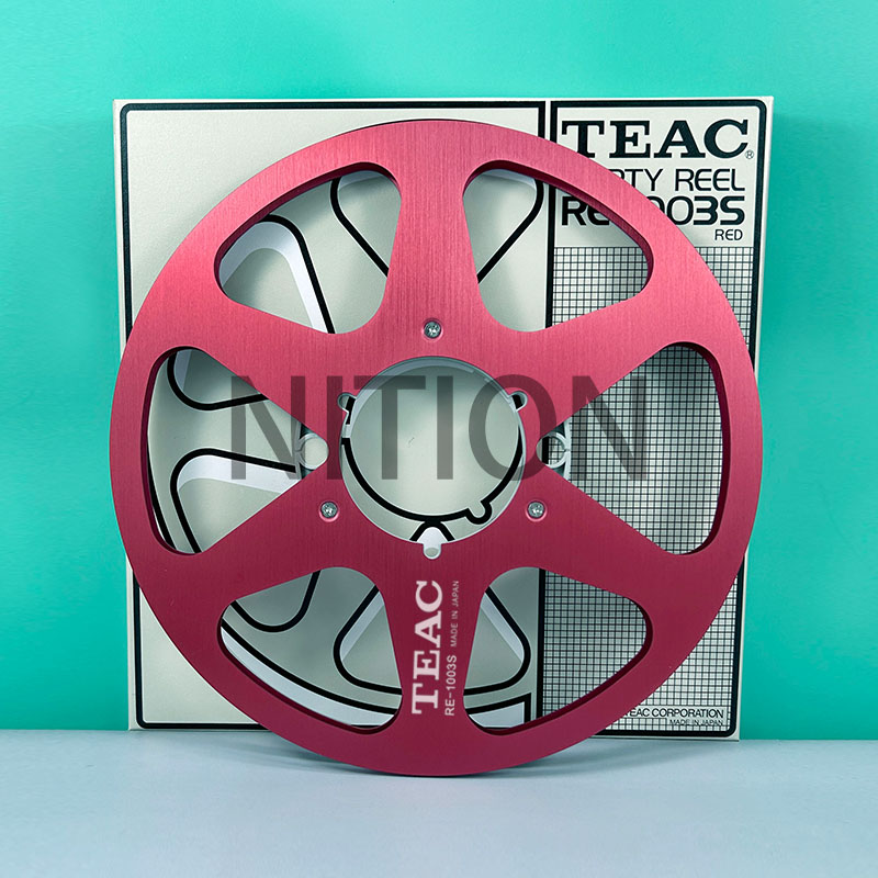 Carrete de cinta vacío de 10,5 "X 1⁄4" pulgadas, accesorio para grabadoras de carrete a carrete NAB Hub, piezas de máquina de apertura de disco de aluminio vacío de TEAC: Rojo
