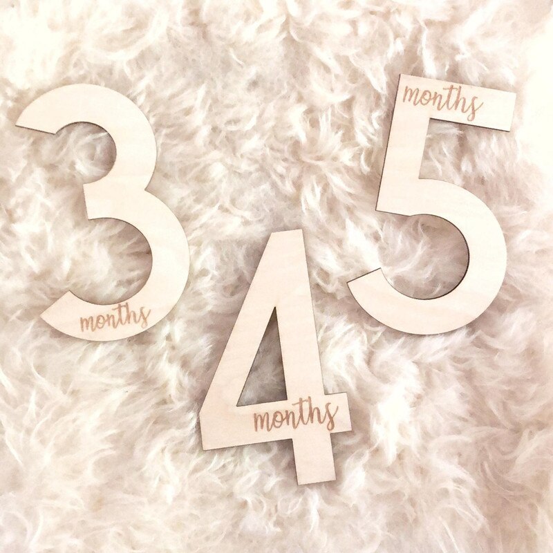 Baby Milestone Cards - Monthly Baby Photo Prop - Baby Shower - Milestone Blocks - Wood milestone card - Babys First year