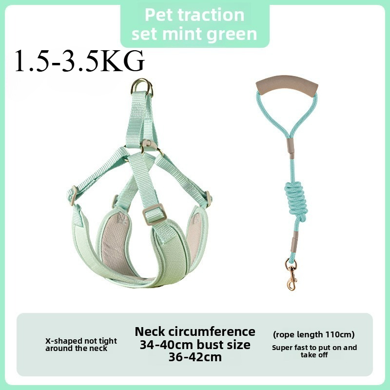1 Uds. Correa para perro, chaleco, correa para el pecho, collar para perro pequeño, oso de peluche Pompeii, correa para perro mediano, cadena para perro: Rojo