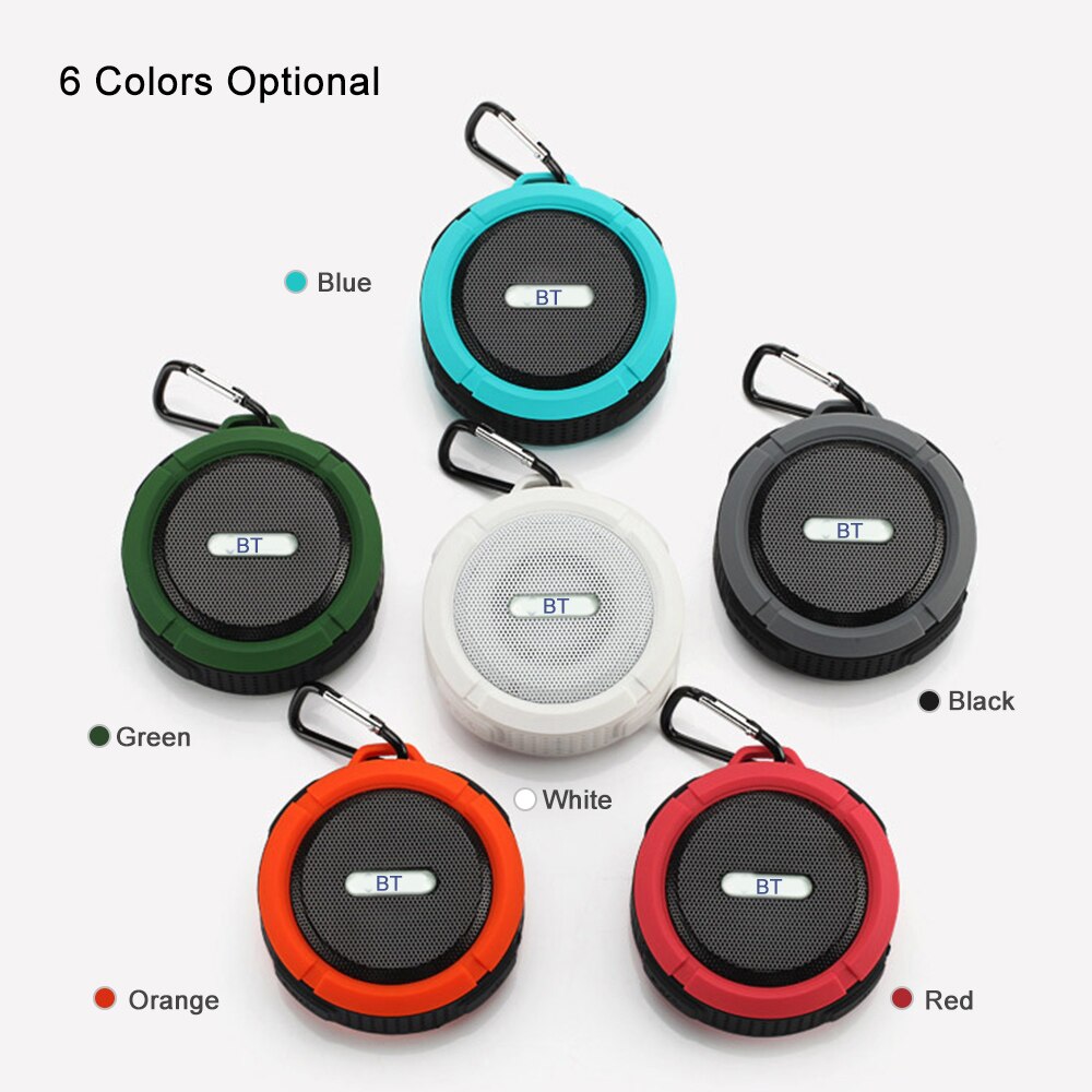C6 Mini Draadloze Bt 5.0 Speaker IP65 Outdoor Waterdichte Draagbare Klankkast Handsfree Met Microfoon Usb Oplaadbare