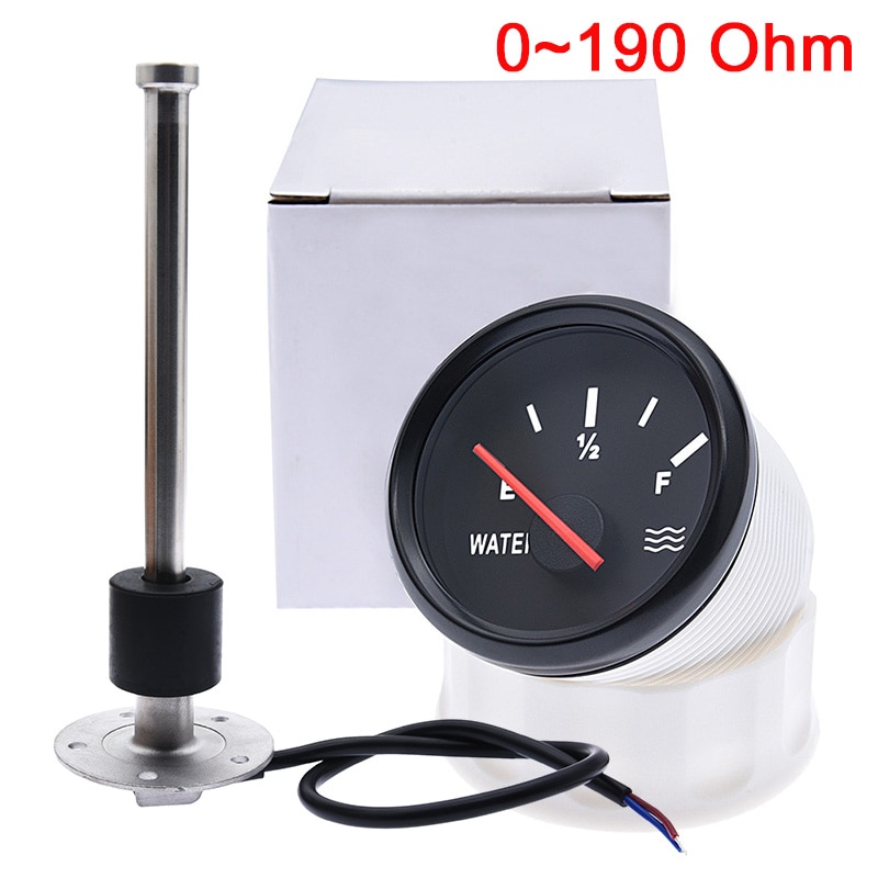 52MM Water Level Gauge with Water Level Sensor 100MM 125MM 150MM 200MM 300MM 400MM 0-190ohm Water Liquid Tank Level Indicator