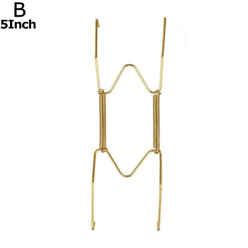 Plate Hanger Holder Wall Display Plate Dish Hangers Stand Supplies Tools Plate Kitchen Spring Storage Holder Home Invisible Q0N1: B