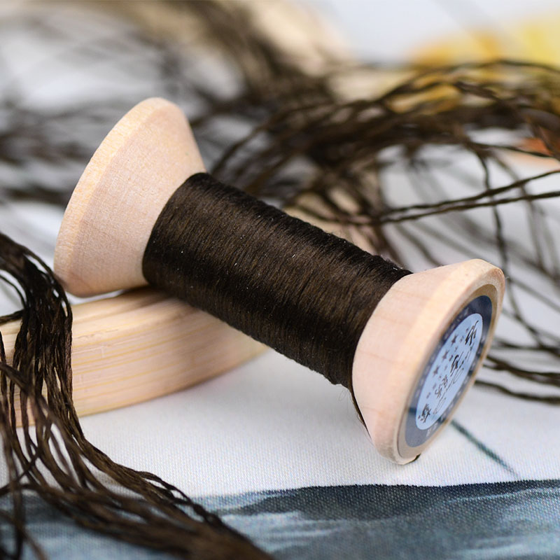 20 meters per thread / hand embroidery embroidery / silk thread / silk hand embroidery thread / blue brown: 7